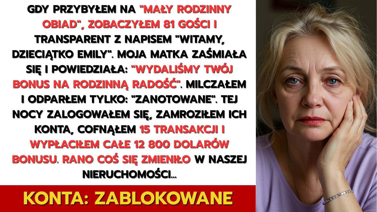 Miał być mały obiad – aż zjawiło się 81 osób z banerem „Witaj maleństwo”