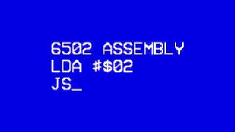 Part 4 - Hidden 6502 Assembly menu through Command