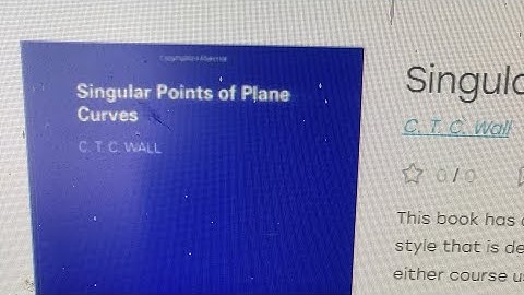 Singular points of plane curves-C. T. C. Wall, S2. compute y4=x3. Algebraic fiberation geometry 