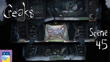 Creaks: Scene 45 Walkthrough + Secret Room + Interactive Painting & iOS Gameplay (by Amanita Design)