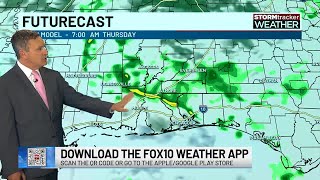 Expect lingering clouds with small rain chance