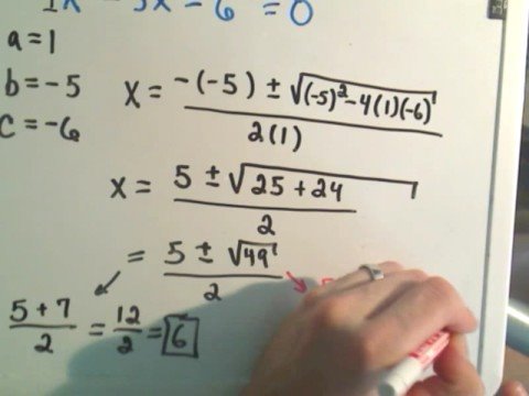 Using the Quadratic Formula