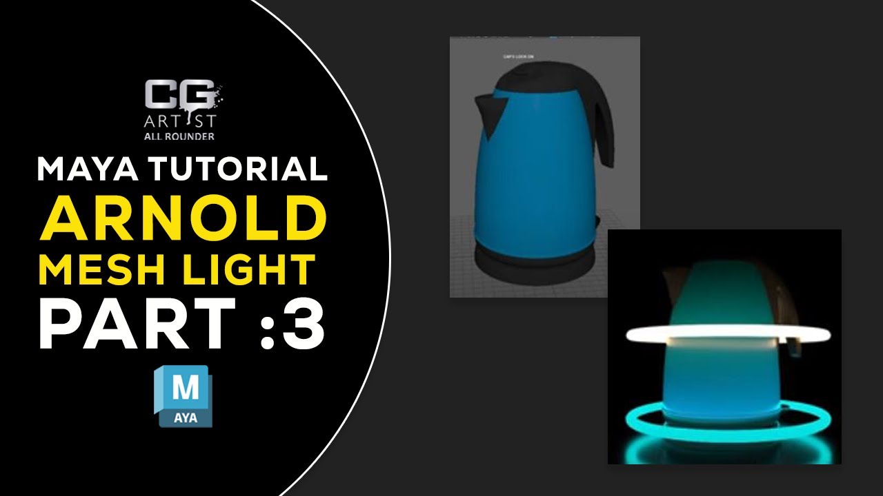 maya arnold Mesh light - YouTube