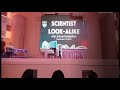 A 5 year old kindergarten scientist look-alike competition full performance