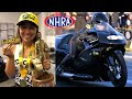 YOUNG FEMALE ROOKIE STUNS PRO STOCK MOTORCYCLE CHAMPS! STORY BEHIND GREATEST DRAG RACING UPSET!