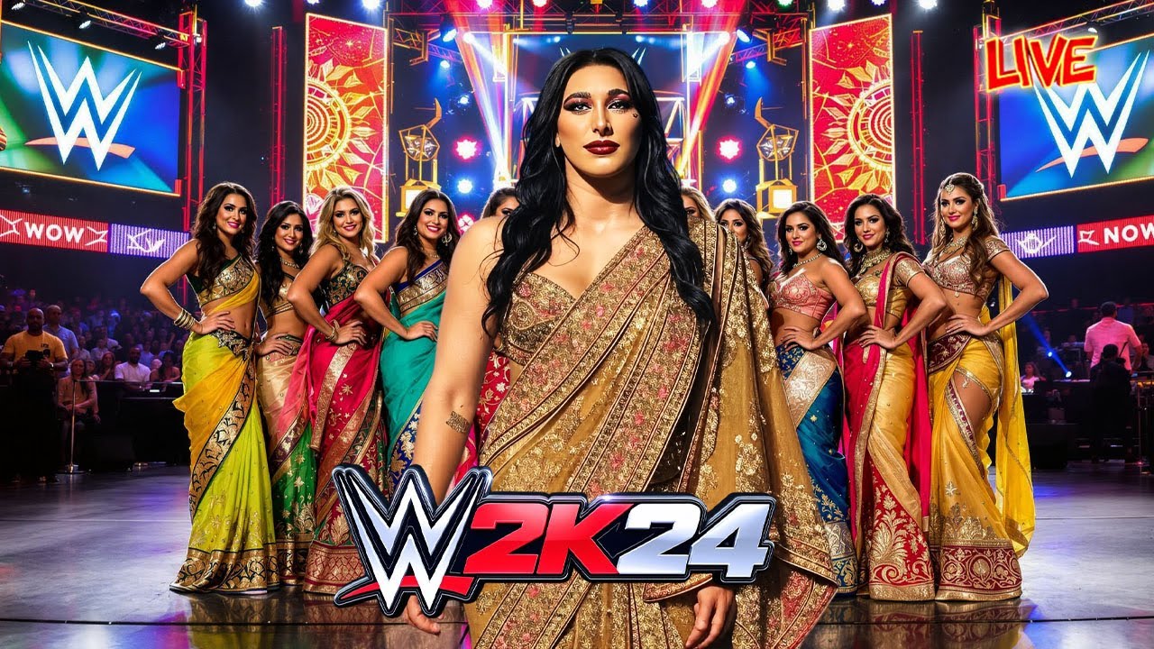 Zaria Rhea Ripley WWE 2K24 Live Rhea Ripley Vs Stephanie Vaquer, Zaria, Alexa 😍 # ...
