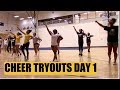 CHEER TRYOUTS | DAY 1: Tumbling & Cheers