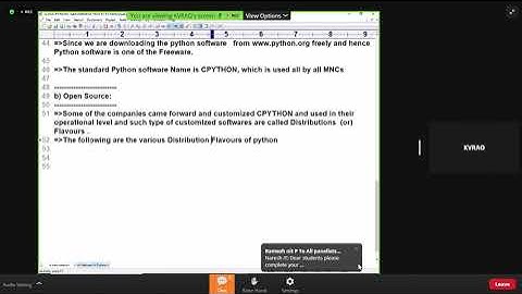 PYTHON   session 5  - by Prof. K V Rao