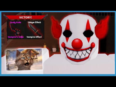 Buying The Vampire's Edge Sword And New Scary Clown Mode In Roblox Murder Mystery 2