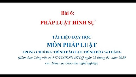 Bài tập pháp luật đại cương về hình sự