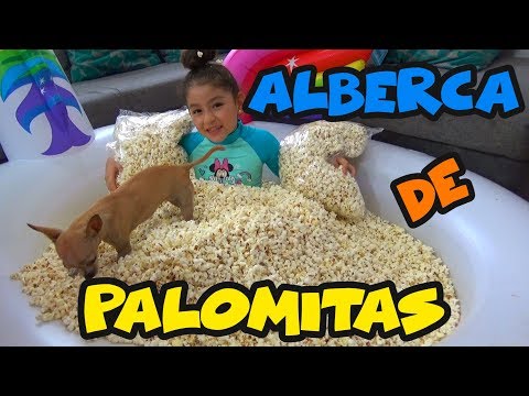 pool-full-of-popcorn,-nancy-sirena-and-pÍchu-|-unicorn-pool-|-challenge-//-yesly