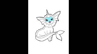 pokemon drawing / Vaporeon / #134 / pokemon / pokedex