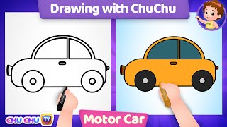 How to Draw a Motor Car? - More Drawings with ChuChu - ChuChu TV Drawing Lessons for Kids