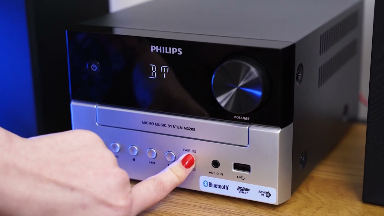 Microsistema Bluetooth Philips - Reproductor de CD, MP3, USB, FM