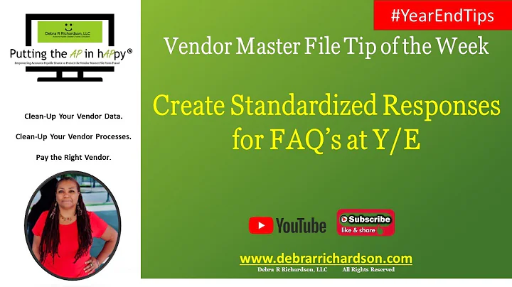 Create Standardized Responses for FAQs at Y/E | Ve...