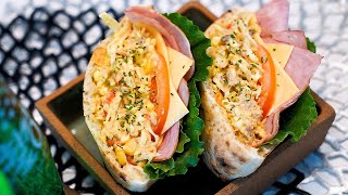 Easy at home! Make pocket sandwiches with pita bread!