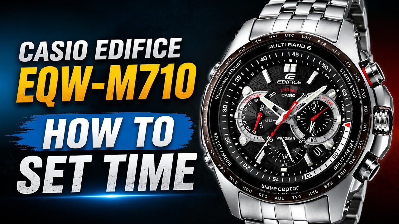 How to Set Time on Casio Edifice EQW-M710 | Easy Step-by-Step