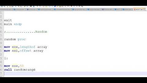 RandomNo In assembly
