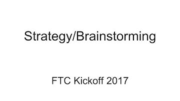Strategy - FTC Relic Recovery Kickoff hosted by Bionic Blackhawks
