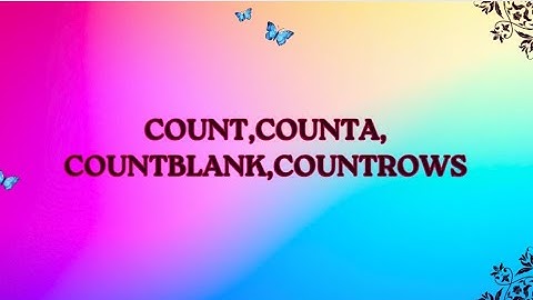 Power BI DAX for Beginners: COUNT, COUNTA, COUNTBLANK,COUNTROWS