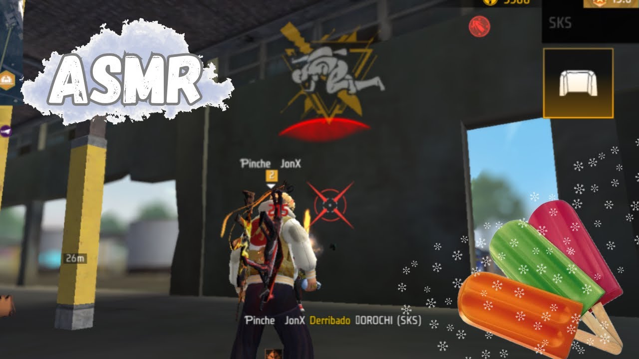 ASMR | Jugando Free fire y comiendo paletita de hielo :)