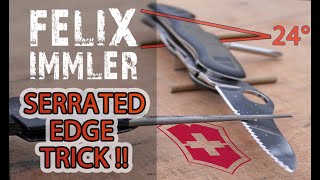 💡Fantastic Sharpening-Trick for Serrated Blades on Swiss Army Knives 💪  Victorinox Knife Sharpening