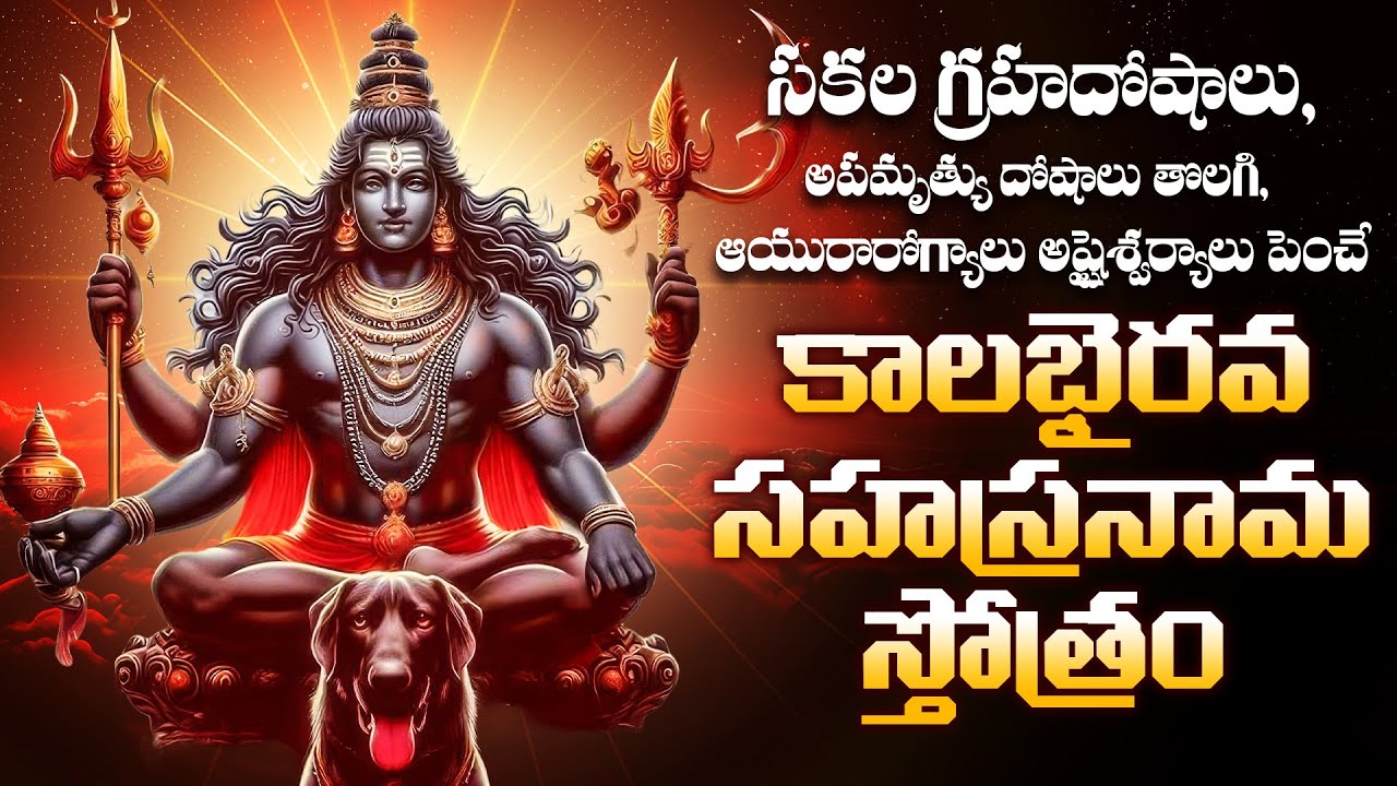 సకల గ్రహదోషాలు, అపమృత్యు దోషాలు తొలగి, ఆయురారోగ్యాలు అష్టైశ్వర్యాలు పెంపొందుతాయి కాలభైరవ సహస్రనామం