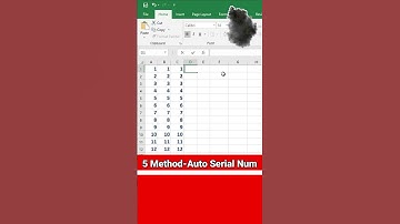 🔥 5 Method to Generate Automatic Serial Number | #excel #msoffice #exceltips #shorts #viral