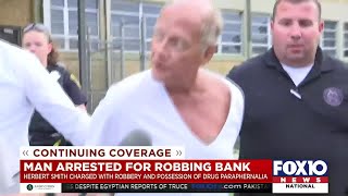 74-year-old man allegedly robs bank
