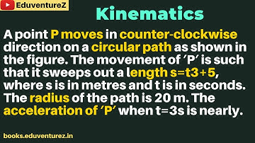 A point P moves in counter-clockwise direction on a circular path as shown in the figure. The moveme