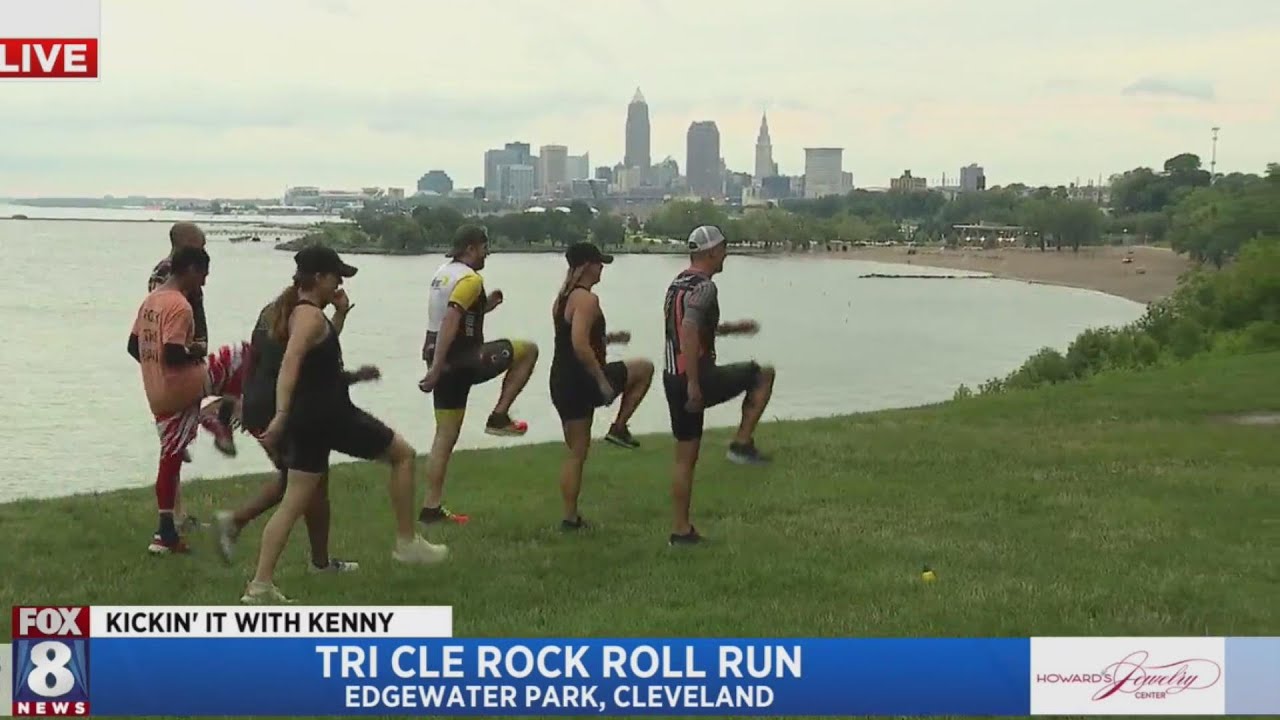 Athletes are warming up for Tri CLE Rock Roll Run