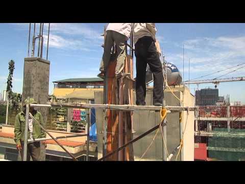 Video Xây dựng nhà - đổ bê tông cột - youtube