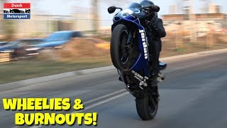 When Bikers Crash a Car Meet! - Wheelies & Burnouts