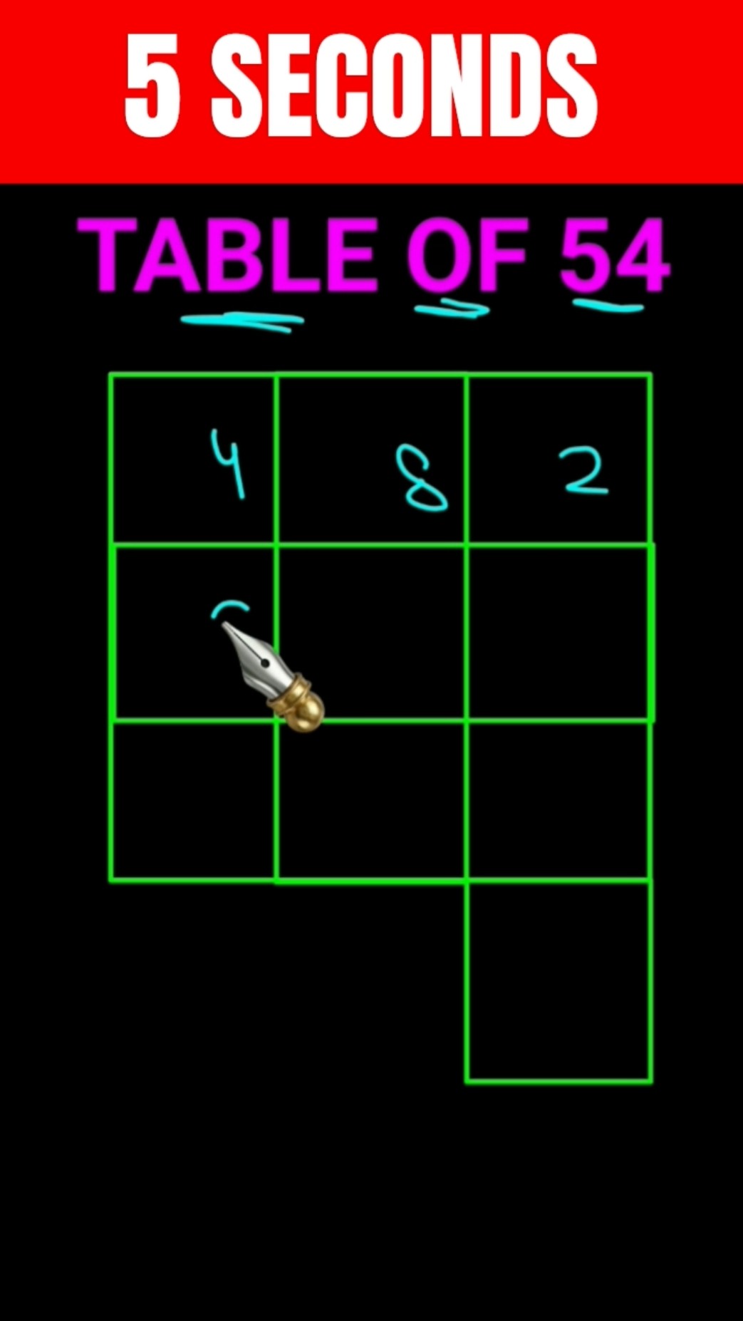 Table Trick Of 54 😱 | 54 Multiplication Table | #maths