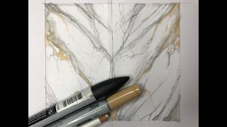 Rendering Marble - Calacatta Gold Bookmatched Profile