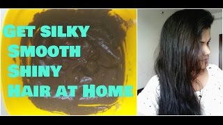 How to get SILKY SMOOTH SHINY Hair at Home, Homemade mask for Frizzy, Split ends, Damaged in Hindi