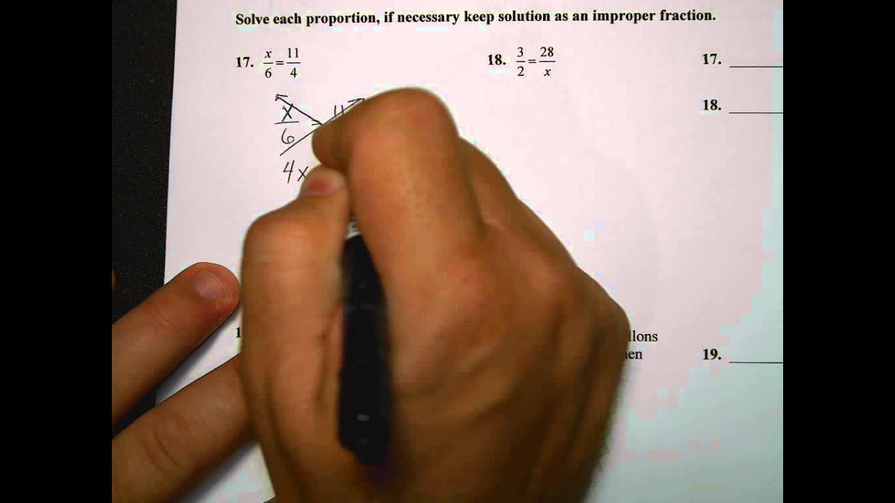 Problem 17 Solving a Proportion - YouTube