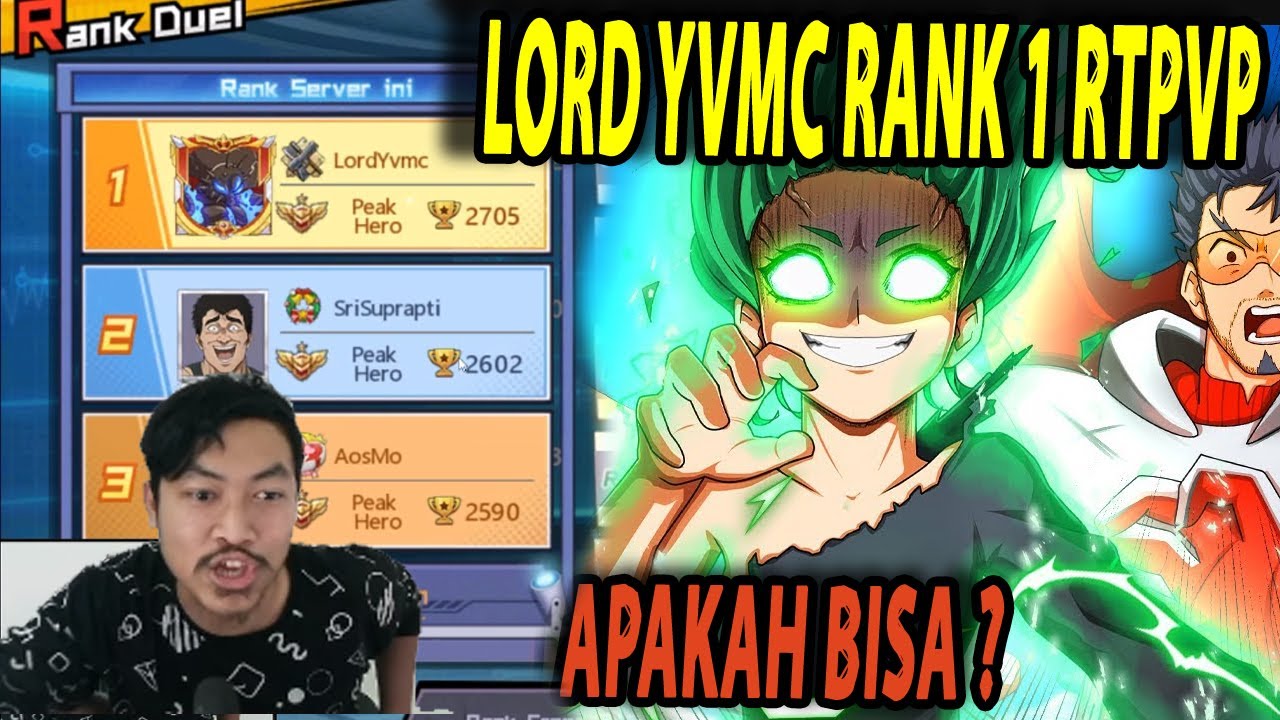 🔥🔥AKHIRNYA YVMC RANK 1 RTPVP SERVER 16sd20 [FULL POWER CHITEO] - ONE ...