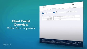 Optiv Client Portal Overview: Video #5 - Proposals