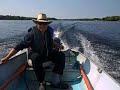 Yamaha 9.9 HP Test Run on 12 FT Aluminum Boat with Two Men 18 MPH