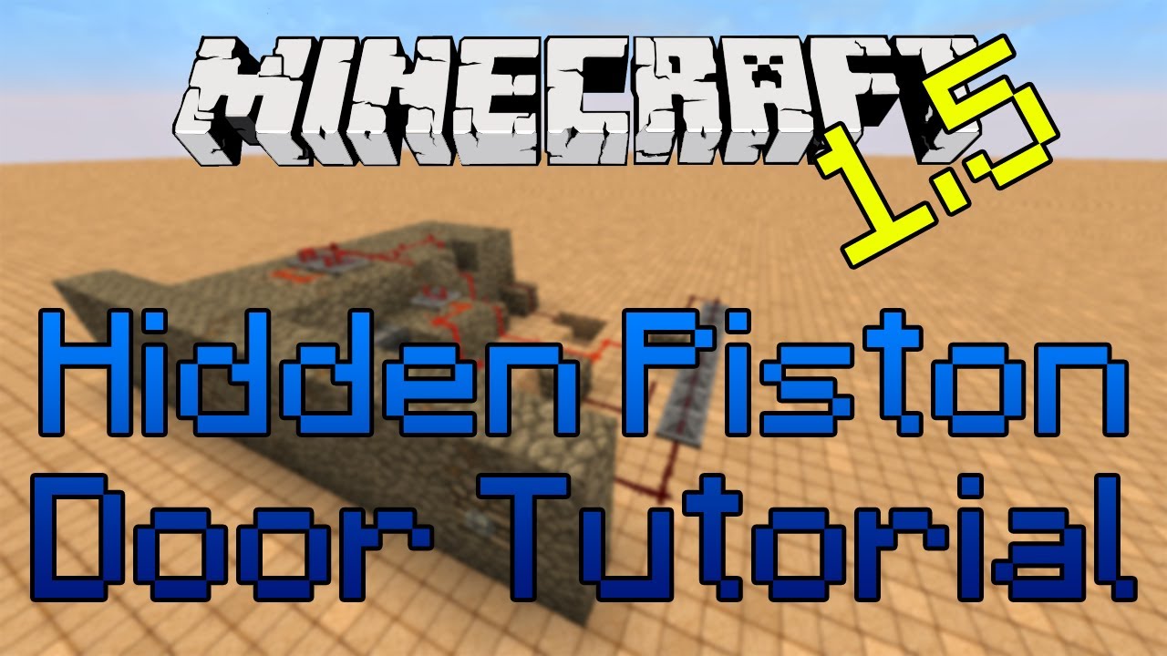 Minecraft 1.5.1 - Hidden Piston Door tutorial ★ - YouTube