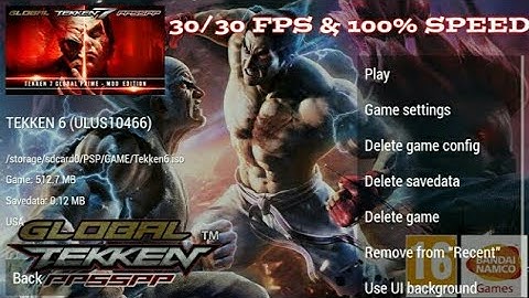 Tekken 6 PPSSPP v1.6 best settings for low specs android