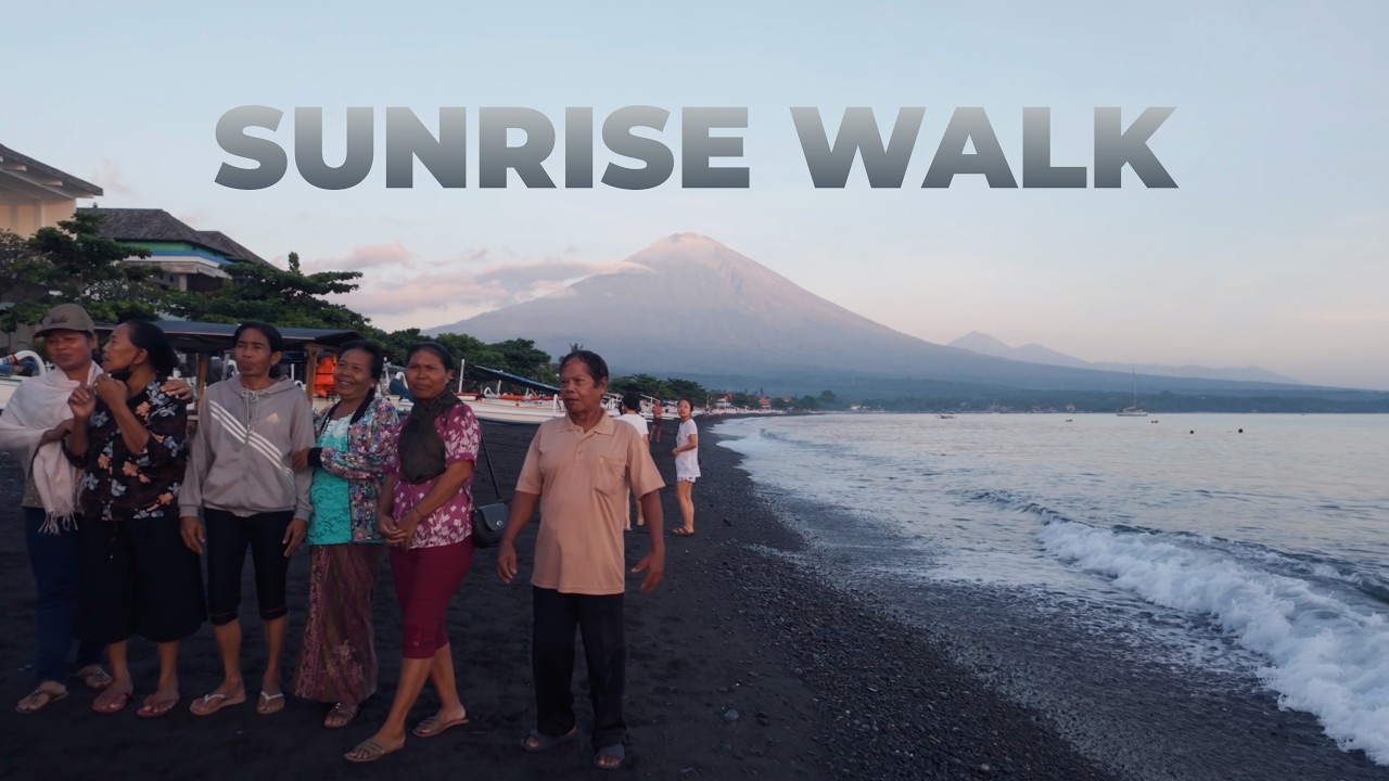 A Sunrise Walk For You to Relax (4K Ambient) — Jemeluk Bay, Amed, Bali 🌋