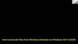 How to Exclude Files from Windows Defender on Windows 10/11