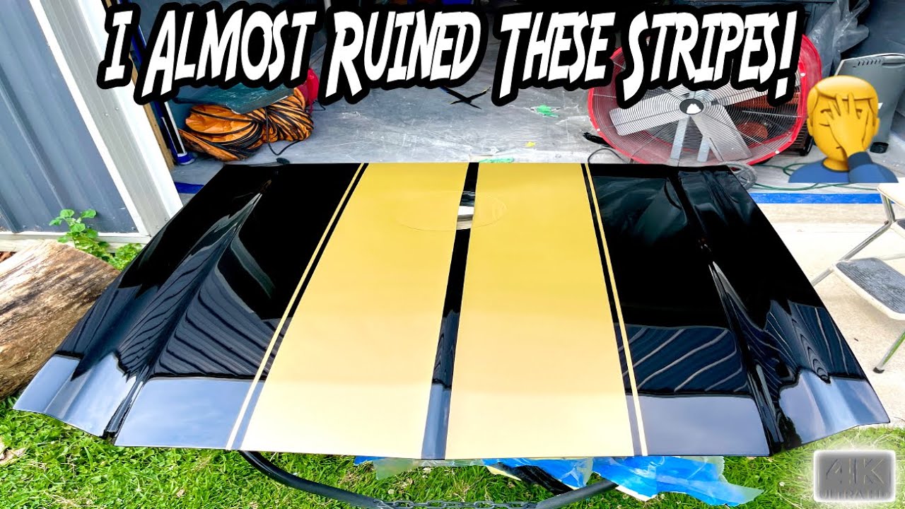 Applying OEM Style Racing Stripes To The Ford Mustang Hood! The Hood Is COMPLETELY Done Now!