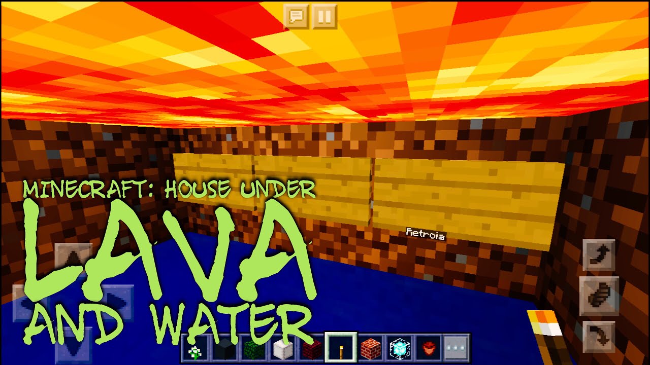 Minecraft Building With Lava And Water