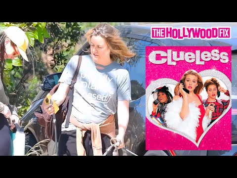 Alicia Silverstone From Clueless Goes Hiking With A Friend & Her Dogs In The Hollywood Hills Of LA