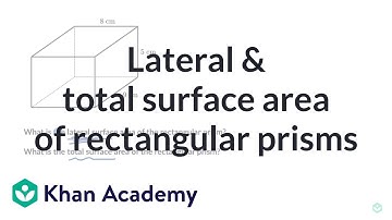 Lateral & total surface area of rectangular prisms | Grade 8 (TX) | Khan Academy
