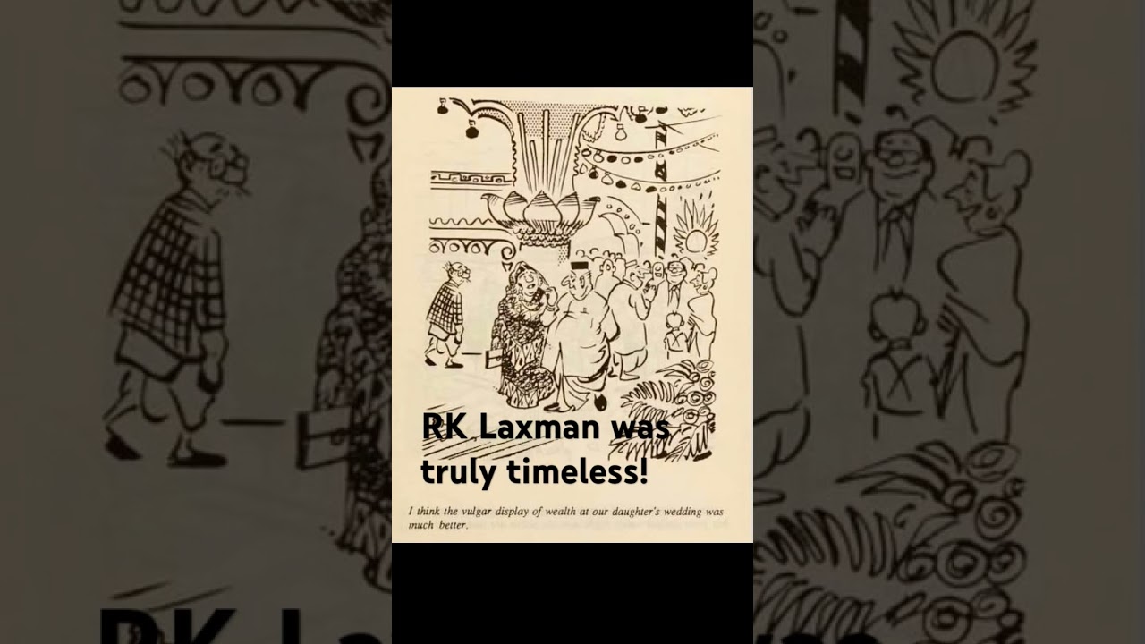 RK Laxman was truly timeless! R K Laxman cartoon | Expensive marriage