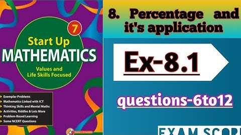 viva Education start mathematics class 7|| percentage and it